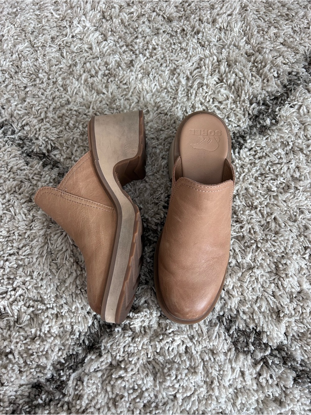 Sorel Women's Camel Clog Mules Sz 7.5